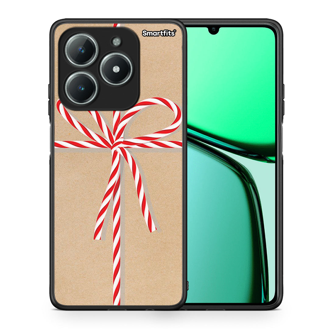 Θήκη Realme C61 Christmas Gift από τη Smartfits με σχέδιο στο πίσω μέρος και μαύρο περίβλημα | Realme C61 Christmas Gift case with colorful back and black bezels