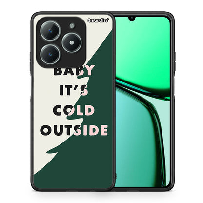 Θήκη Realme C63 4G Cold Outside από τη Smartfits με σχέδιο στο πίσω μέρος και μαύρο περίβλημα | Realme C63 4G Cold Outside case with colorful back and black bezels