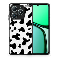 Thumbnail for Θήκη Realme C61 Cow Print από τη Smartfits με σχέδιο στο πίσω μέρος και μαύρο περίβλημα | Realme C61 Cow Print case with colorful back and black bezels