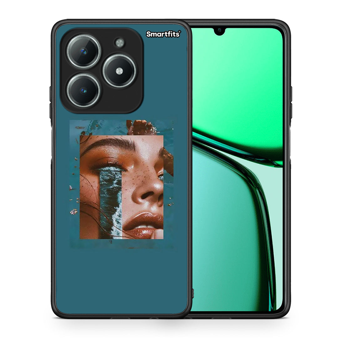 Θήκη Realme C61 Cry An Ocean από τη Smartfits με σχέδιο στο πίσω μέρος και μαύρο περίβλημα | Realme C61 Cry An Ocean case with colorful back and black bezels