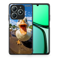 Thumbnail for Θήκη Realme C61 Duck Face από τη Smartfits με σχέδιο στο πίσω μέρος και μαύρο περίβλημα | Realme C61 Duck Face case with colorful back and black bezels