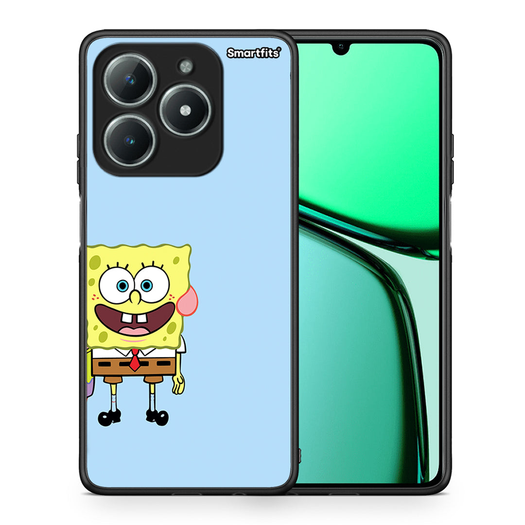 Θήκη Realme C61 Friends Bob από τη Smartfits με σχέδιο στο πίσω μέρος και μαύρο περίβλημα | Realme C61 Friends Bob case with colorful back and black bezels