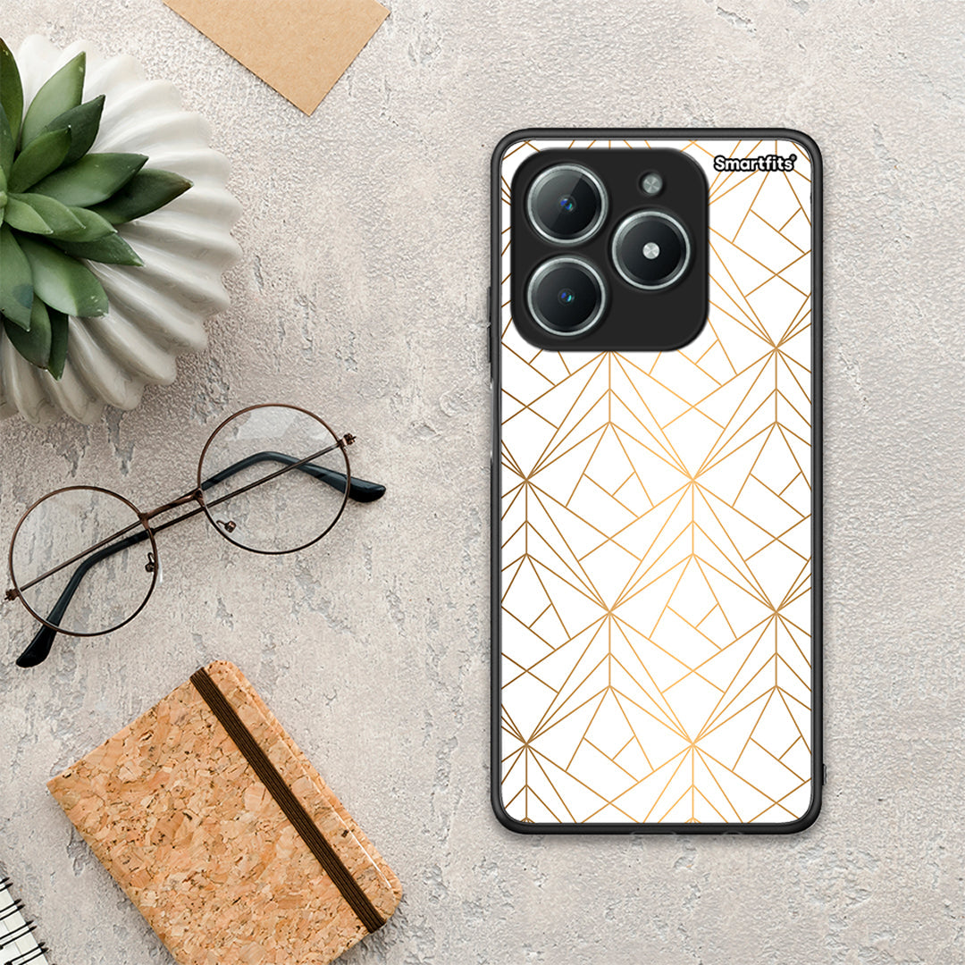 Geometric Luxury White - Realme C61 θήκη