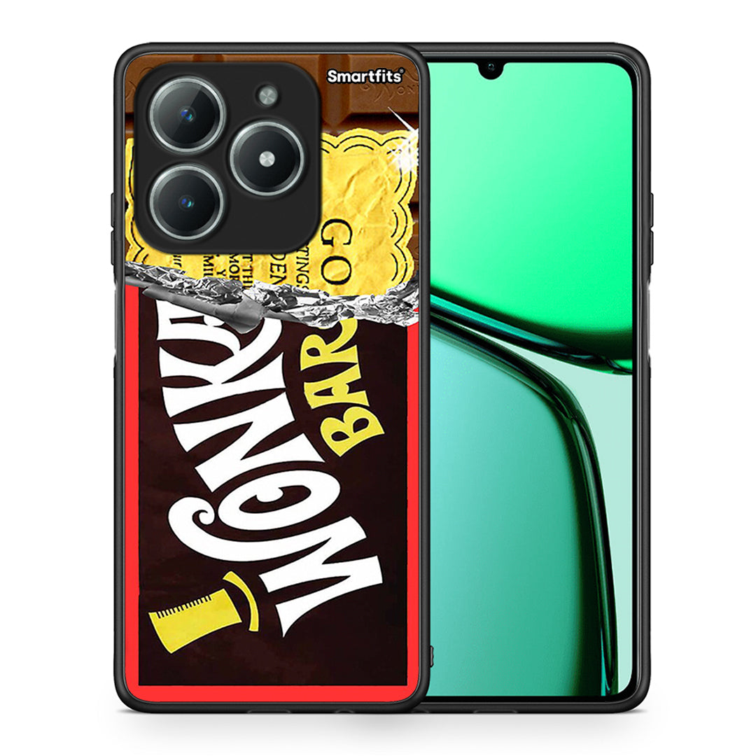 Θήκη Realme C61 Golden Ticket από τη Smartfits με σχέδιο στο πίσω μέρος και μαύρο περίβλημα | Realme C61 Golden Ticket case with colorful back and black bezels