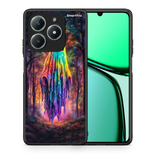 Θήκη Realme C63 4G Halloween Ghost από τη Smartfits με σχέδιο στο πίσω μέρος και μαύρο περίβλημα | Realme C63 4G Halloween Ghost case with colorful back and black bezels