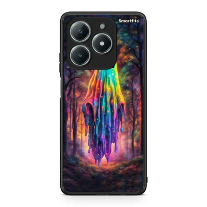 Realme C63 4G Halloween Ghost θήκη από τη Smartfits με σχέδιο στο πίσω μέρος και μαύρο περίβλημα | Smartphone case with colorful back and black bezels by Smartfits