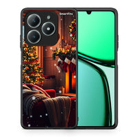 Thumbnail for Θήκη Realme C61 Home For Christmas από τη Smartfits με σχέδιο στο πίσω μέρος και μαύρο περίβλημα | Realme C61 Home For Christmas case with colorful back and black bezels