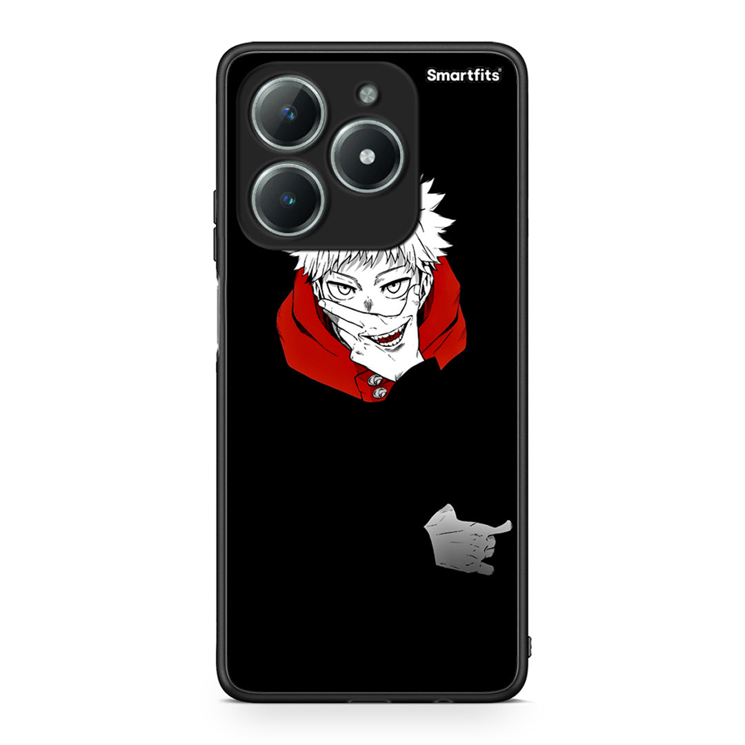 Realme C61 Itadori Anime θήκη από τη Smartfits με σχέδιο στο πίσω μέρος και μαύρο περίβλημα | Smartphone case with colorful back and black bezels by Smartfits