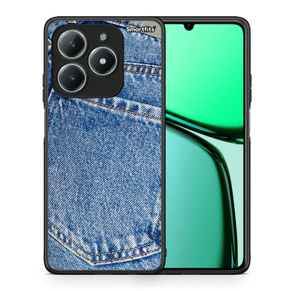 Θήκη Realme C63 4G Jeans Pocket από τη Smartfits με σχέδιο στο πίσω μέρος και μαύρο περίβλημα | Realme C63 4G Jeans Pocket case with colorful back and black bezels