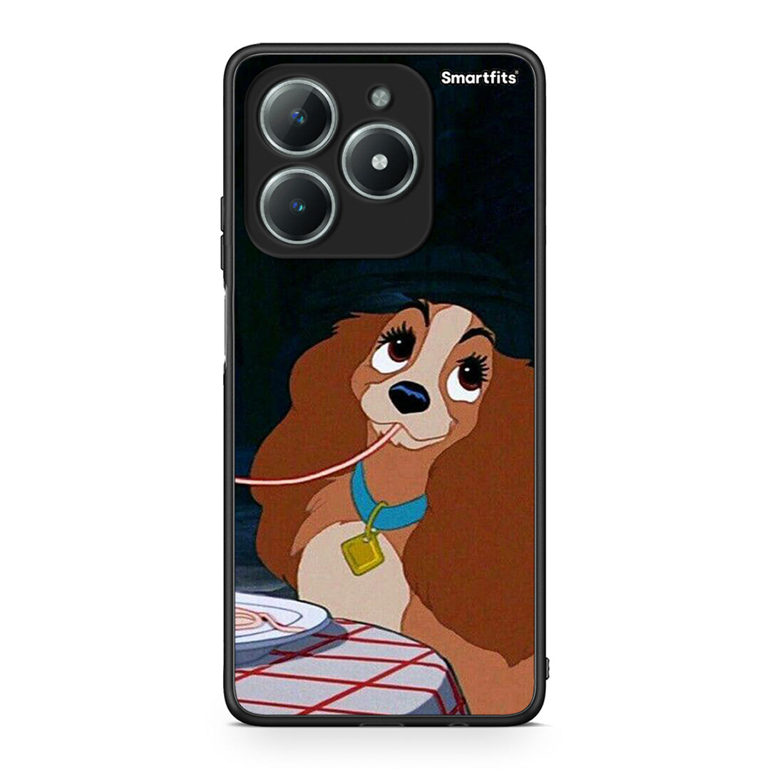 Realme C61 Lady And Tramp 2 Θήκη Αγίου Βαλεντίνου από τη Smartfits με σχέδιο στο πίσω μέρος και μαύρο περίβλημα | Smartphone case with colorful back and black bezels by Smartfits