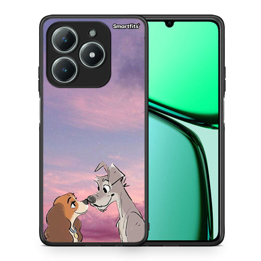 Θήκη Realme C63 4G Lady And Tramp από τη Smartfits με σχέδιο στο πίσω μέρος και μαύρο περίβλημα | Realme C63 4G Lady And Tramp case with colorful back and black bezels