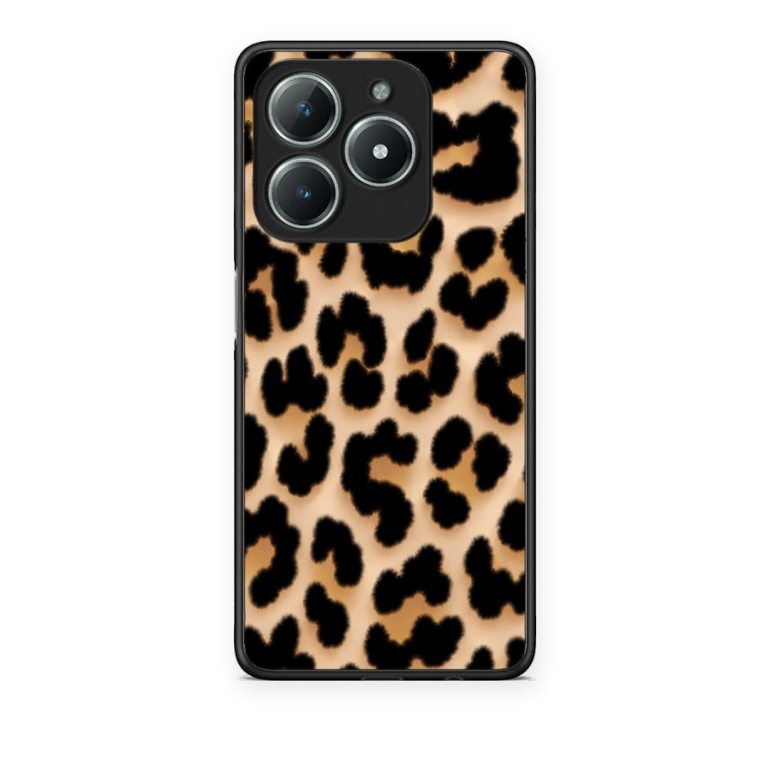 Θήκη Realme C61 Leopard Print Tan Large από τη Smartfits με σχέδιο στο πίσω μέρος και μαύρο περίβλημα | Realme C61 Leopard Print Tan Large case with colorful back and black bezels