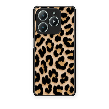Θήκη Realme C63 4G Leopard Print Tan Small από τη Smartfits με σχέδιο στο πίσω μέρος και μαύρο περίβλημα | Realme C63 4G Leopard Print Tan Small case with colorful back and black bezels