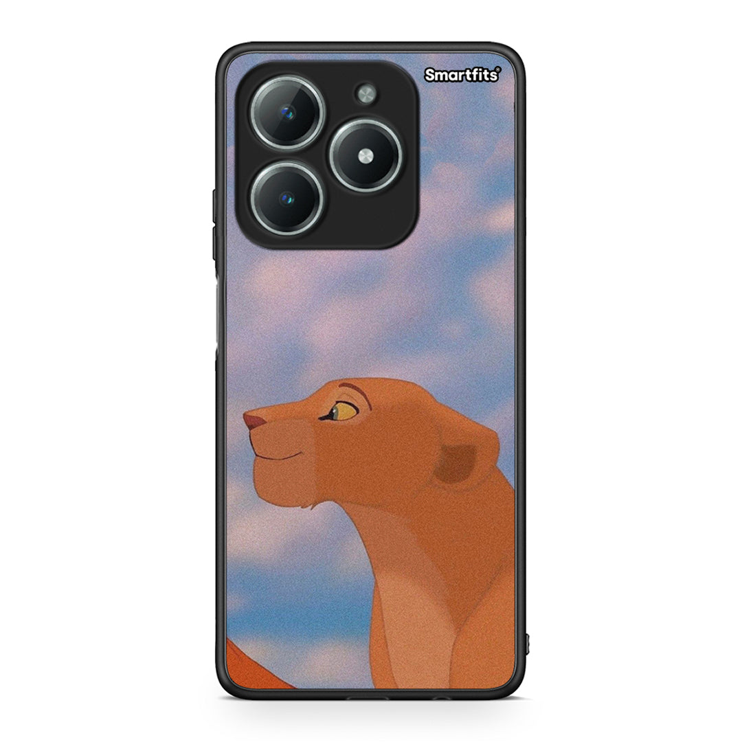 Realme C63 4G Lion Love 2 Θήκη Αγίου Βαλεντίνου από τη Smartfits με σχέδιο στο πίσω μέρος και μαύρο περίβλημα | Smartphone case with colorful back and black bezels by Smartfits