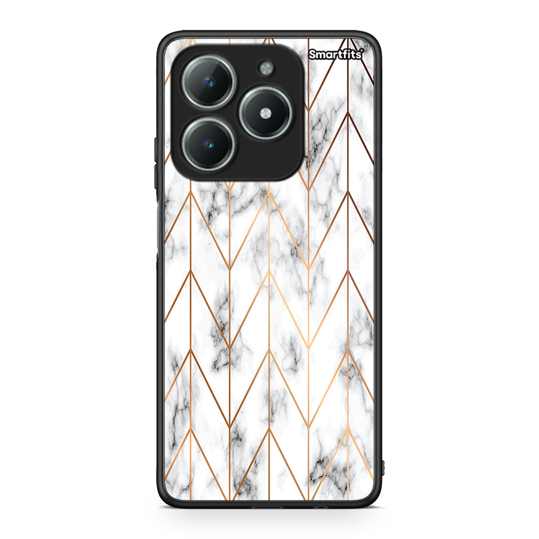 44 - Realme C63 4G Gold Geometric Marble case, cover, bumper