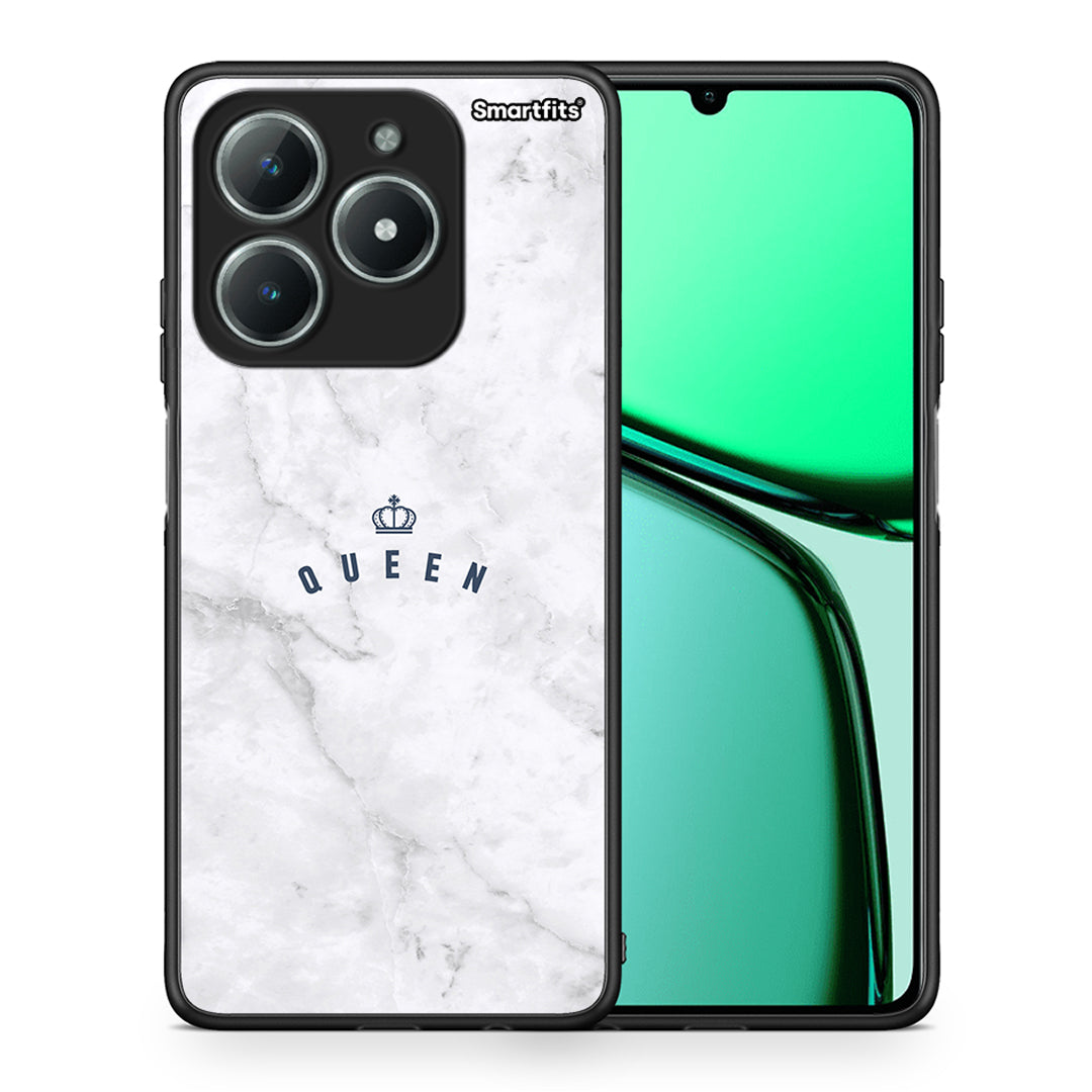 Θήκη Realme C61 Queen Marble από τη Smartfits με σχέδιο στο πίσω μέρος και μαύρο περίβλημα | Realme C61 Queen Marble case with colorful back and black bezels