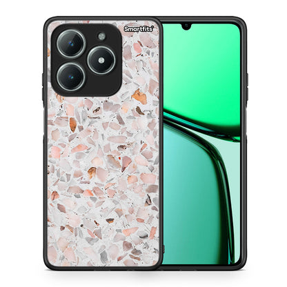 Θήκη Realme C61 Marble Terrazzo από τη Smartfits με σχέδιο στο πίσω μέρος και μαύρο περίβλημα | Realme C61 Marble Terrazzo case with colorful back and black bezels