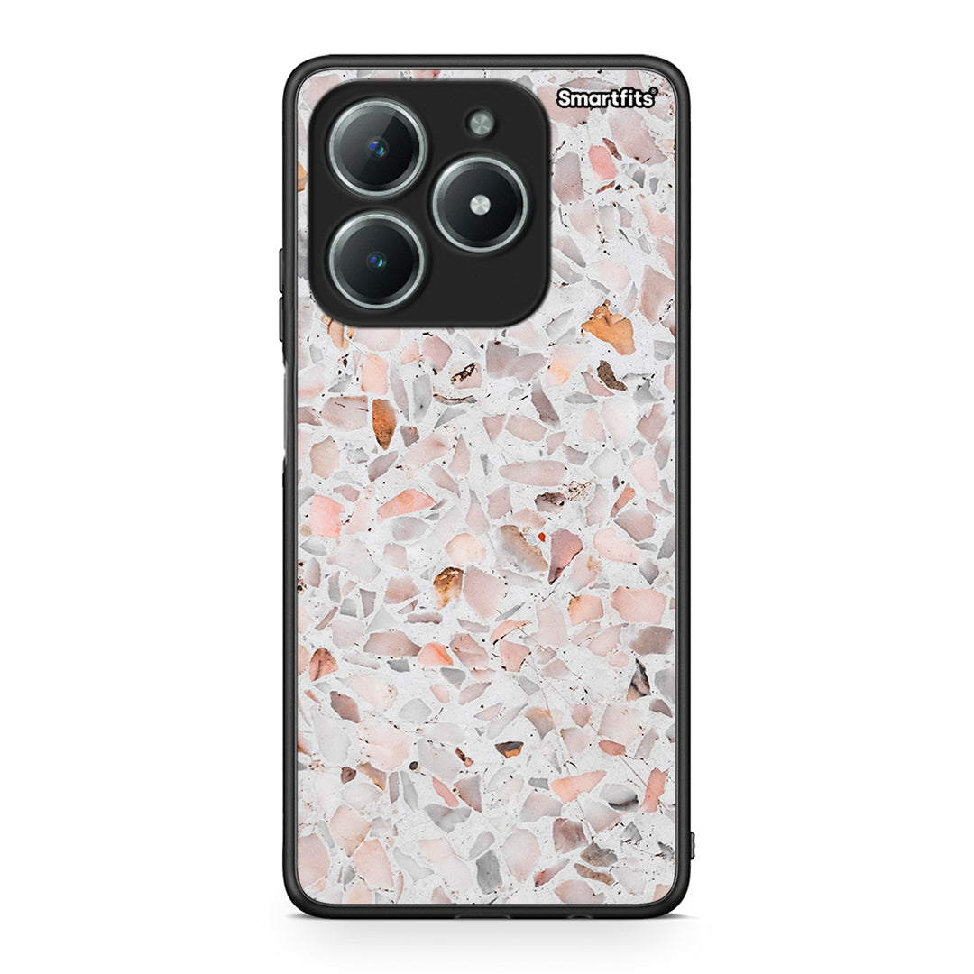 Realme C61 Marble Terrazzo θήκη από τη Smartfits με σχέδιο στο πίσω μέρος και μαύρο περίβλημα | Smartphone case with colorful back and black bezels by Smartfits