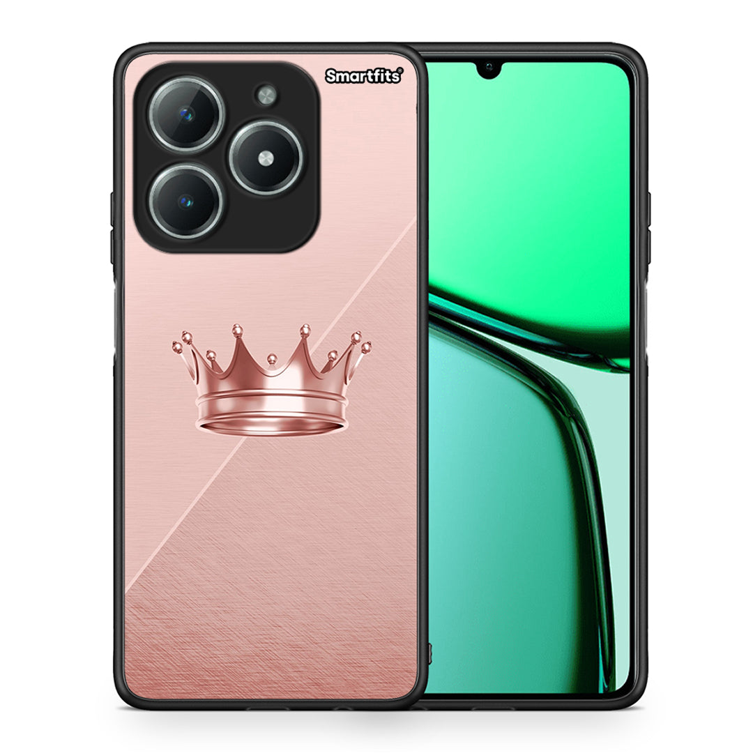 Θήκη Realme C63 4G Crown Minimal από τη Smartfits με σχέδιο στο πίσω μέρος και μαύρο περίβλημα | Realme C63 4G Crown Minimal case with colorful back and black bezels