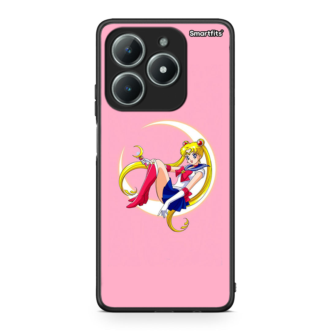 Realme C61 Moon Girl θήκη από τη Smartfits με σχέδιο στο πίσω μέρος και μαύρο περίβλημα | Smartphone case with colorful back and black bezels by Smartfits