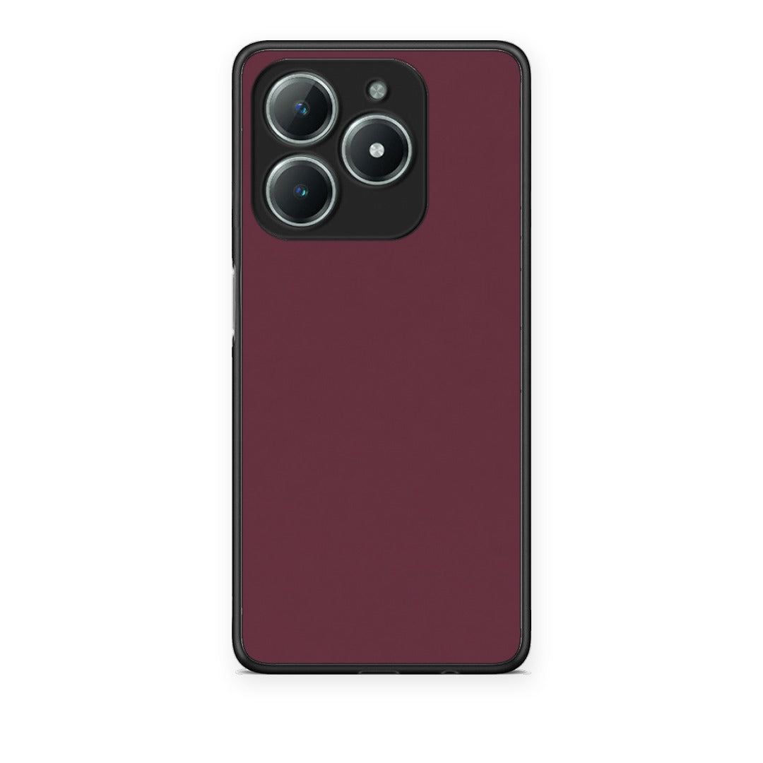 Θήκη Realme C63 4G Muted Burgundy από τη Smartfits με σχέδιο στο πίσω μέρος και μαύρο περίβλημα | Realme C63 4G Muted Burgundy case with colorful back and black bezels