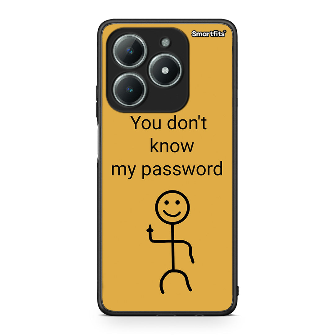 Realme C63 4G My Password Θήκη από τη Smartfits με σχέδιο στο πίσω μέρος και μαύρο περίβλημα | Smartphone case with colorful back and black bezels by Smartfits