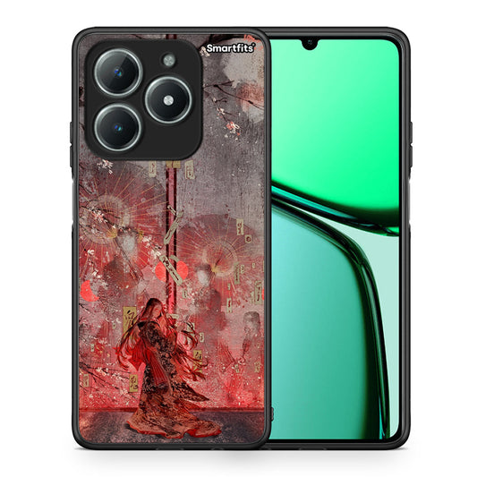 Θήκη Realme C61 Nezuko Kamado από τη Smartfits με σχέδιο στο πίσω μέρος και μαύρο περίβλημα | Realme C61 Nezuko Kamado case with colorful back and black bezels