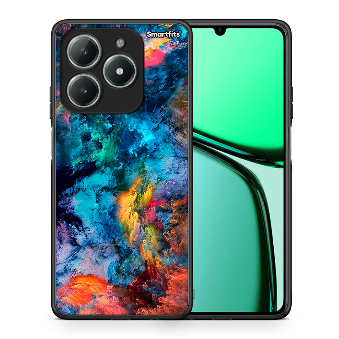 Θήκη Realme C61 Crayola Paint από τη Smartfits με σχέδιο στο πίσω μέρος και μαύρο περίβλημα | Realme C61 Crayola Paint case with colorful back and black bezels