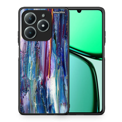 Θήκη Realme C61 Winter Paint από τη Smartfits με σχέδιο στο πίσω μέρος και μαύρο περίβλημα | Realme C61 Winter Paint case with colorful back and black bezels