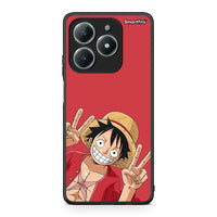 Thumbnail for Realme C61 Pirate Luffy Θήκη από τη Smartfits με σχέδιο στο πίσω μέρος και μαύρο περίβλημα | Smartphone case with colorful back and black bezels by Smartfits