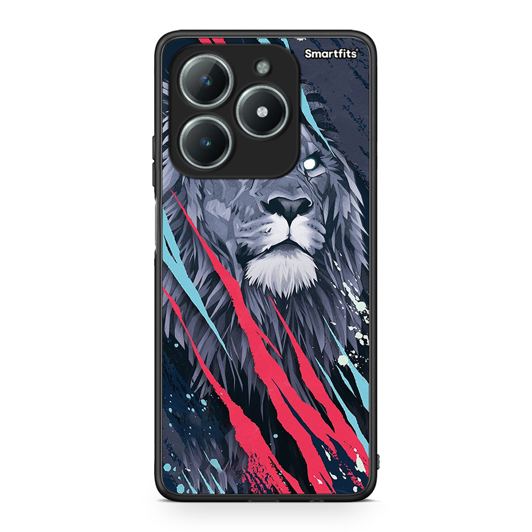 4 - Realme C61 Lion Designer PopArt case, cover, bumper