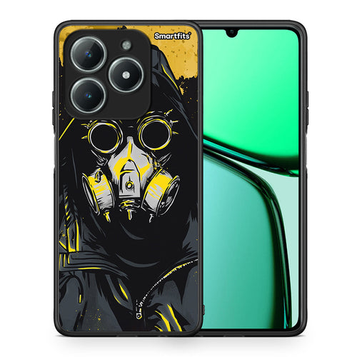 Θήκη Realme C61 Mask PopArt από τη Smartfits με σχέδιο στο πίσω μέρος και μαύρο περίβλημα | Realme C61 Mask PopArt case with colorful back and black bezels