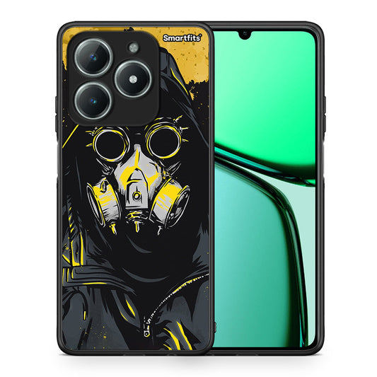 Θήκη Realme C61 Mask PopArt από τη Smartfits με σχέδιο στο πίσω μέρος και μαύρο περίβλημα | Realme C61 Mask PopArt case with colorful back and black bezels