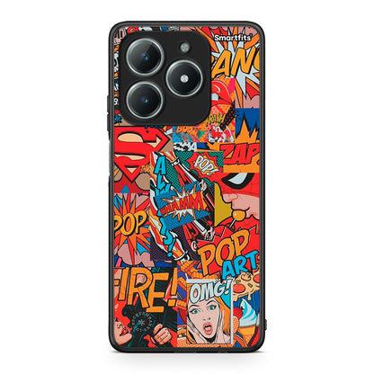 Realme C61 PopArt OMG θήκη από τη Smartfits με σχέδιο στο πίσω μέρος και μαύρο περίβλημα | Smartphone case with colorful back and black bezels by Smartfits