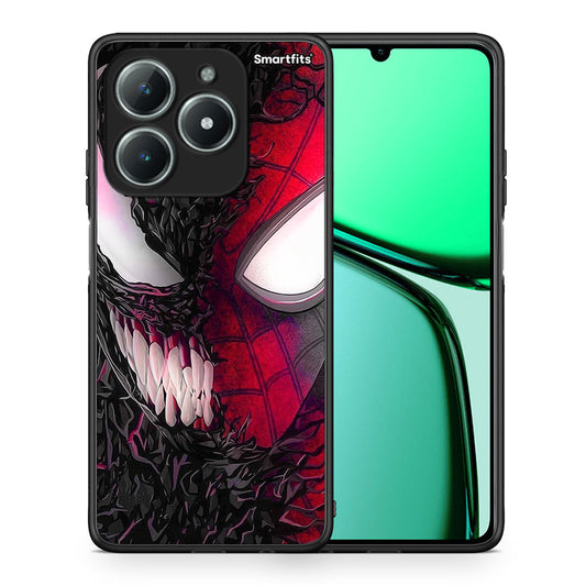 Θήκη Realme C63 4G SpiderVenom PopArt από τη Smartfits με σχέδιο στο πίσω μέρος και μαύρο περίβλημα | Realme C63 4G SpiderVenom PopArt case with colorful back and black bezels