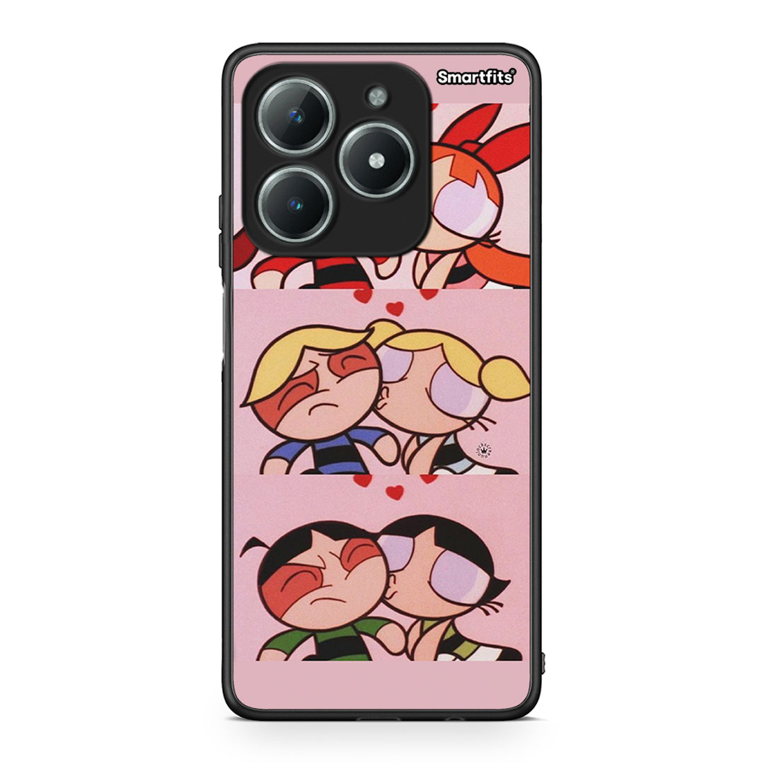 Realme C63 4G Puff Love Θήκη Αγίου Βαλεντίνου από τη Smartfits με σχέδιο στο πίσω μέρος και μαύρο περίβλημα | Smartphone case with colorful back and black bezels by Smartfits