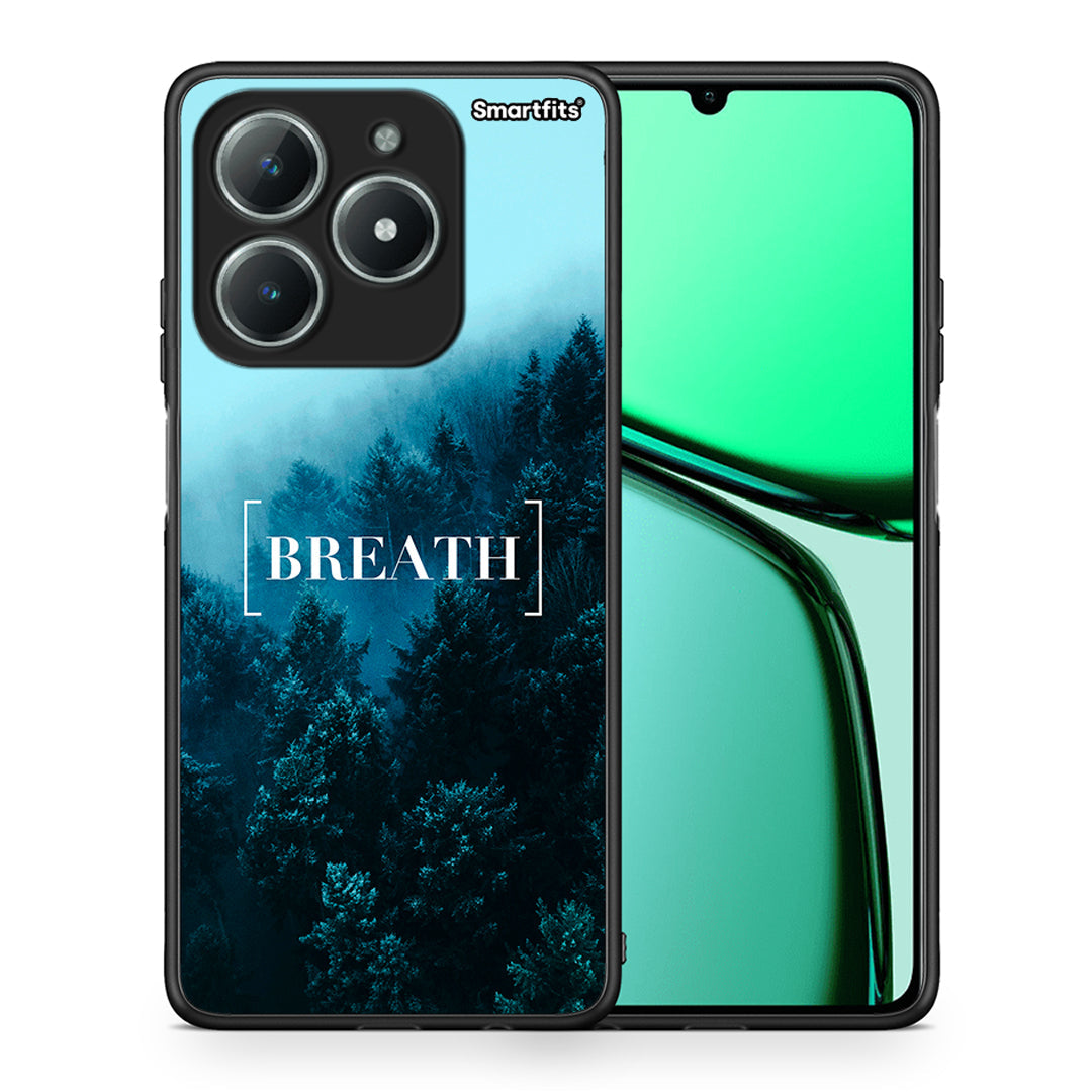 Θήκη Realme C63 4G Breath Quote από τη Smartfits με σχέδιο στο πίσω μέρος και μαύρο περίβλημα | Realme C63 4G Breath Quote case with colorful back and black bezels