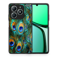 Thumbnail for Θήκη Realme C63 4G Real Peacock Feathers από τη Smartfits με σχέδιο στο πίσω μέρος και μαύρο περίβλημα | Realme C63 4G Real Peacock Feathers case with colorful back and black bezels