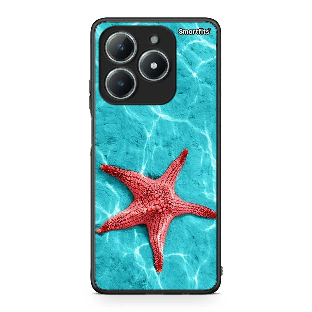 Realme C61 Red Starfish Θήκη από τη Smartfits με σχέδιο στο πίσω μέρος και μαύρο περίβλημα | Smartphone case with colorful back and black bezels by Smartfits