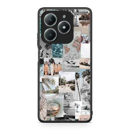 Realme C63 4G Retro Beach Life Θήκη από τη Smartfits με σχέδιο στο πίσω μέρος και μαύρο περίβλημα | Smartphone case with colorful back and black bezels by Smartfits