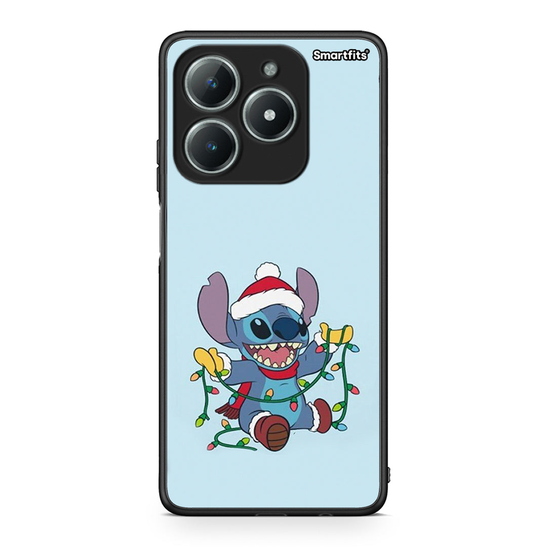 Realme C63 4G Santa Stich θήκη από τη Smartfits με σχέδιο στο πίσω μέρος και μαύρο περίβλημα | Smartphone case with colorful back and black bezels by Smartfits