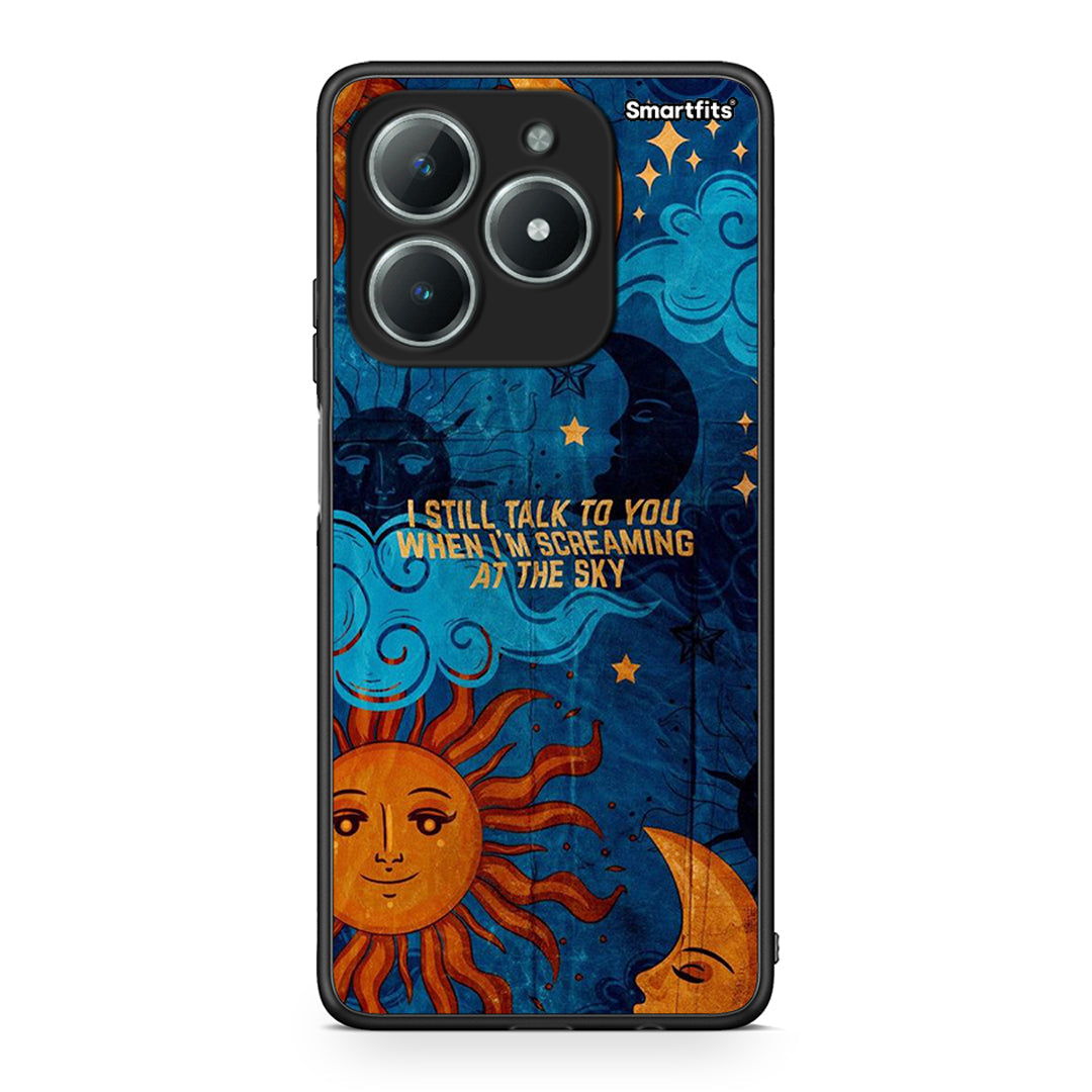 Realme C63 4G Screaming Sky θήκη από τη Smartfits με σχέδιο στο πίσω μέρος και μαύρο περίβλημα | Smartphone case with colorful back and black bezels by Smartfits