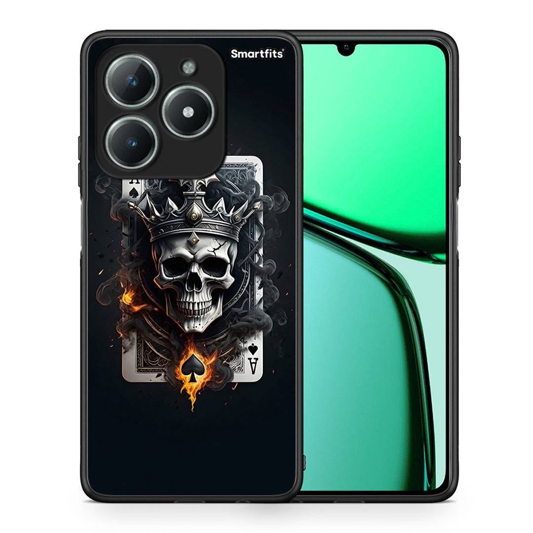 Θήκη Realme C63 4G Skull King Ace από τη Smartfits με σχέδιο στο πίσω μέρος και μαύρο περίβλημα | Realme C63 4G Skull King Ace case with colorful back and black bezels