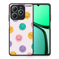 Thumbnail for Θήκη Realme C61 Smiley Faces από τη Smartfits με σχέδιο στο πίσω μέρος και μαύρο περίβλημα | Realme C61 Smiley Faces case with colorful back and black bezels