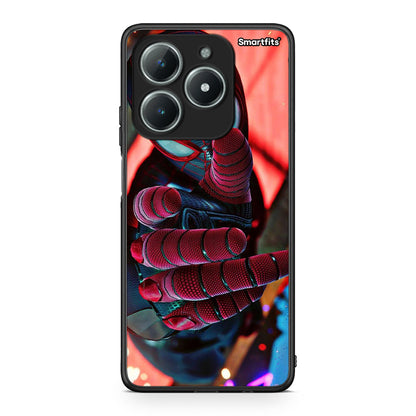 Realme C63 4G Spider Hand Θήκη από τη Smartfits με σχέδιο στο πίσω μέρος και μαύρο περίβλημα | Smartphone case with colorful back and black bezels by Smartfits