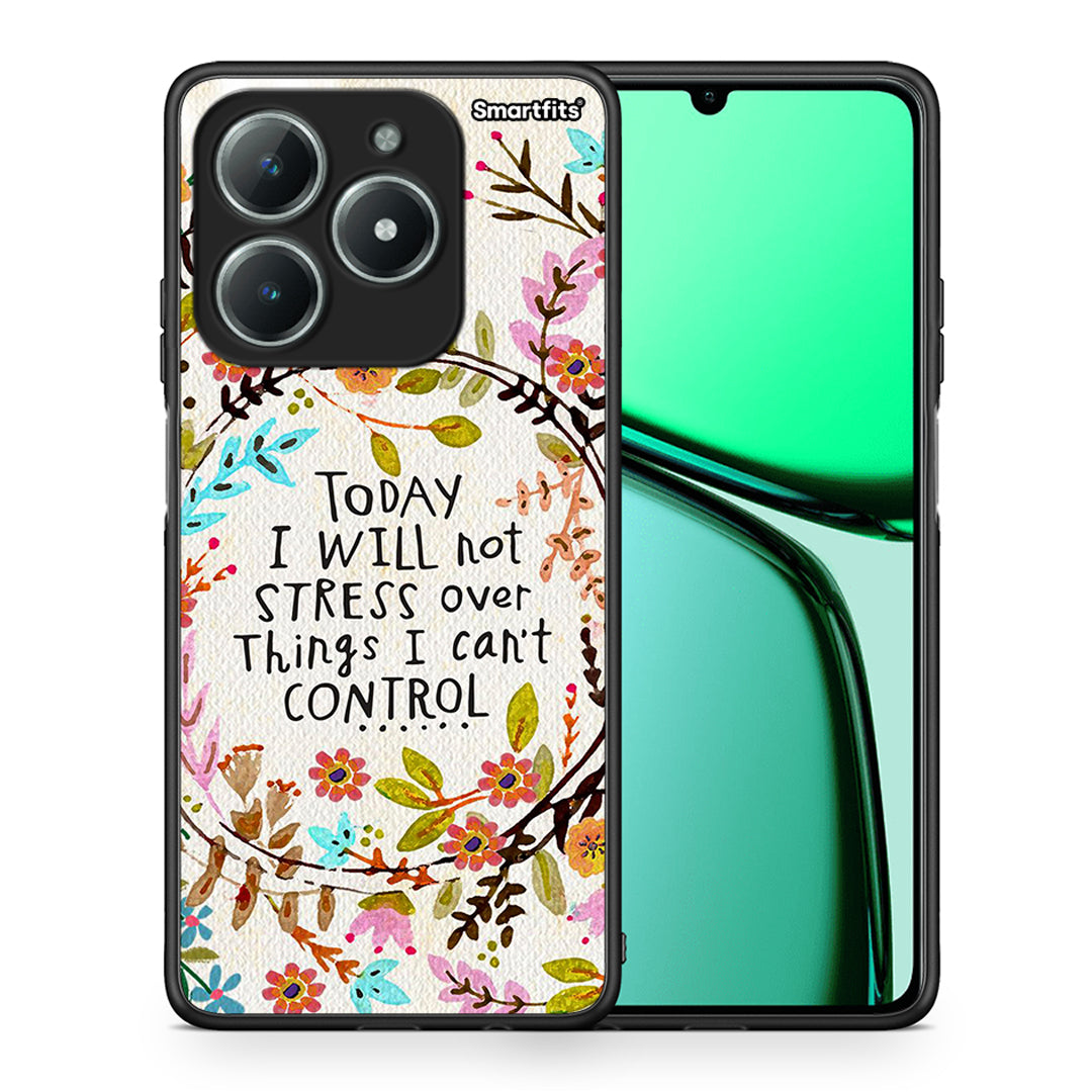 Θήκη Realme C63 4G Stress Over από τη Smartfits με σχέδιο στο πίσω μέρος και μαύρο περίβλημα | Realme C63 4G Stress Over case with colorful back and black bezels