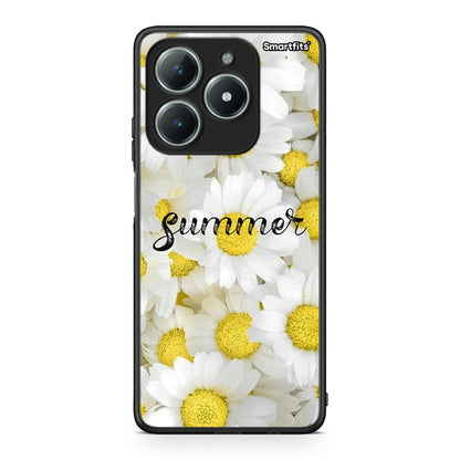 Realme C61 Summer Daisies Θήκη από τη Smartfits με σχέδιο στο πίσω μέρος και μαύρο περίβλημα | Smartphone case with colorful back and black bezels by Smartfits