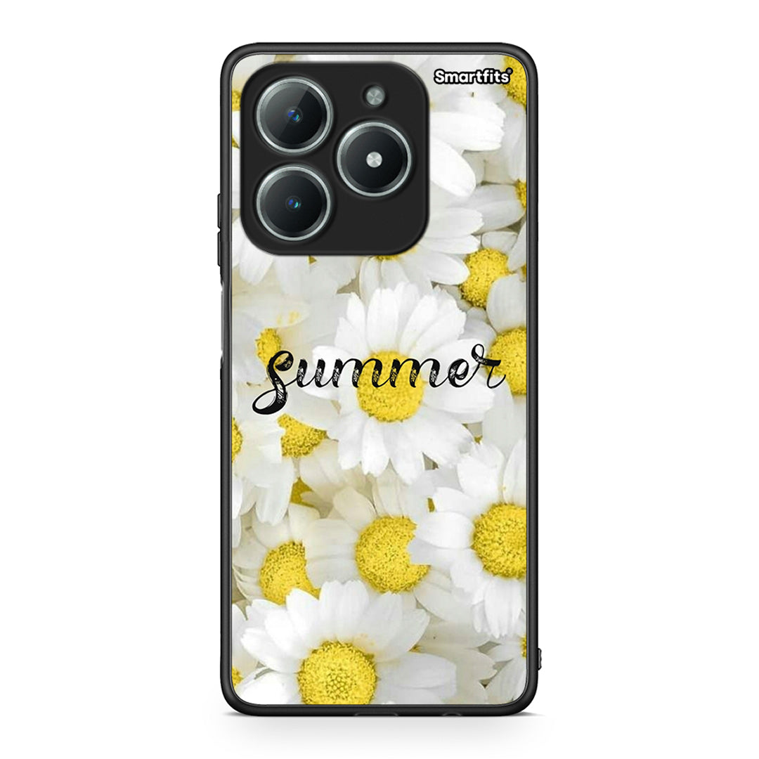 Realme C63 4G Summer Daisies Θήκη από τη Smartfits με σχέδιο στο πίσω μέρος και μαύρο περίβλημα | Smartphone case with colorful back and black bezels by Smartfits