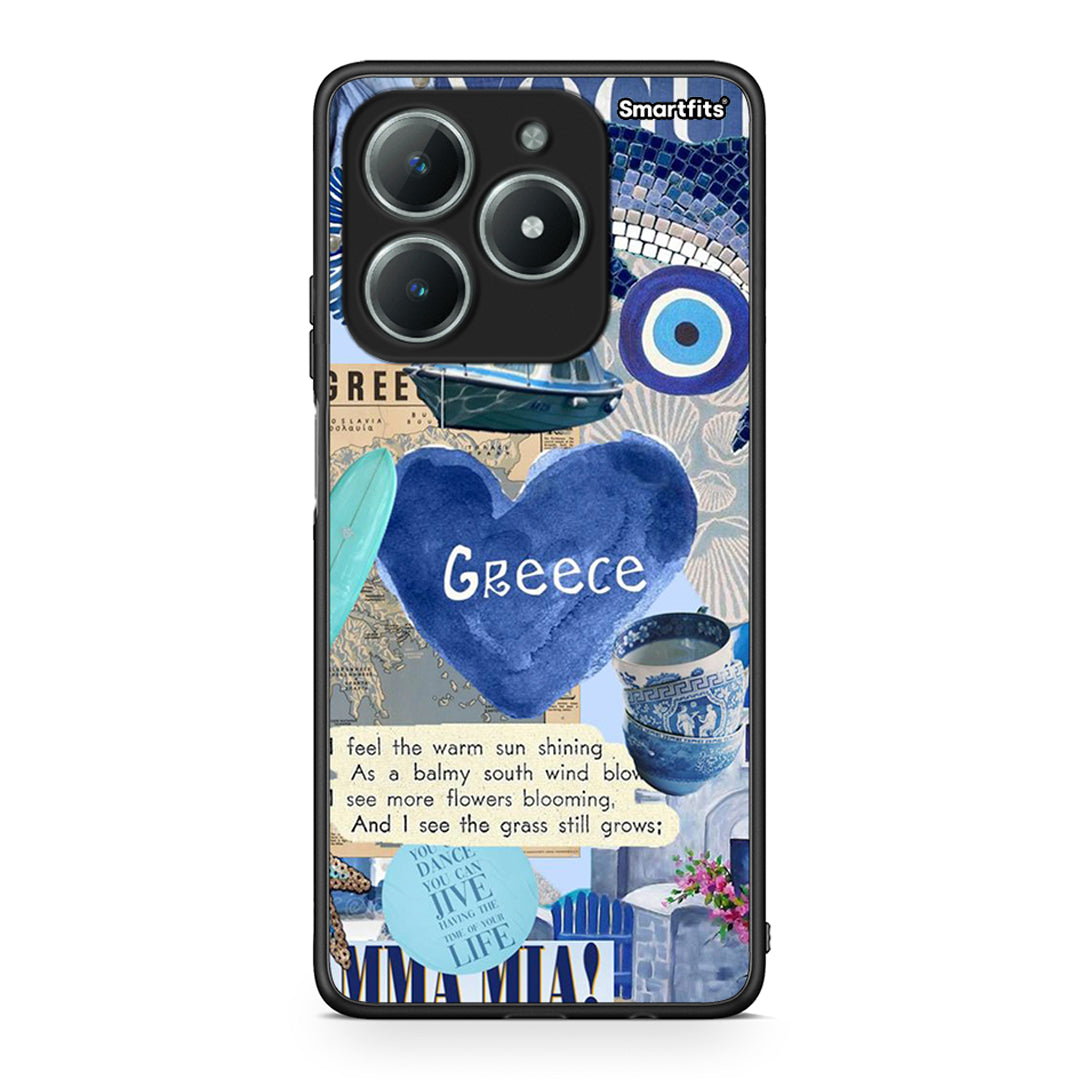 Realme C61 Summer In Greece Θήκη από τη Smartfits με σχέδιο στο πίσω μέρος και μαύρο περίβλημα | Smartphone case with colorful back and black bezels by Smartfits