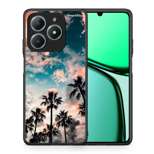 Θήκη Realme C61 Sky Summer από τη Smartfits με σχέδιο στο πίσω μέρος και μαύρο περίβλημα | Realme C61 Sky Summer case with colorful back and black bezels